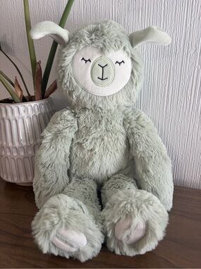 Slumberkins Seagram alpaca kin Stuffed Animal - Soft Sage Green 14” tall